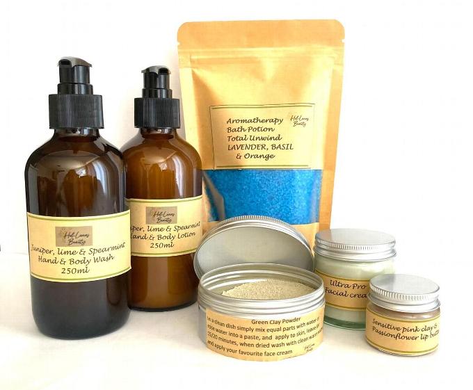 Vegan Bath gift set including bath salts, body lotions, face cream and more